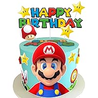 10Pcs Super Bros Party Decoration Cake Topper, Perfect Party Supplies for Your Super Brother Birthday Party - Fun Kid's Party Cupcake Decoration!