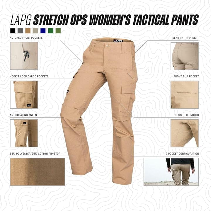 Outdoor Hiking Pants for Women Stretch Cargo Pants for Womens LA Police Gear Stretch Ops Women's Tactical Pants 