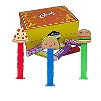PEZ Taco, PEZ Pizza, And PEZ Cheeseburger Candy Dispensers Set – Pizza Slice, Taco, And Burger Candy Dispenser Set With Candy Refill Rolls