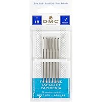 DMC 1767-18 Tapestry Hand Needles, 6-Pack, Size 18
