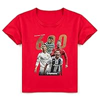 Toddler Boys Tee Shirts Cristiano Ronaldo Crew Neck Pullover Tops-CR7 Short Sleeve Shirt for Summer