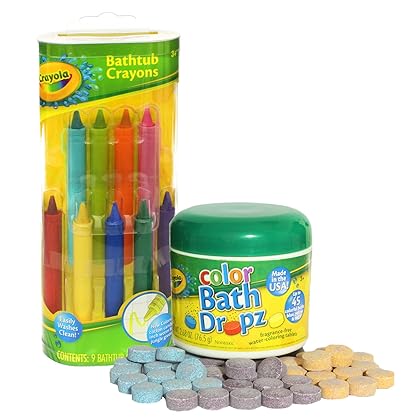 Crayola Bathtub Crayons with Crayola Color Bath Drops 60 tablets