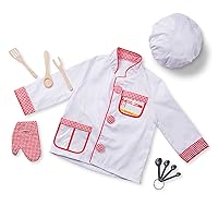 Melissa & Doug Chef Role Play Costume Dress -Up Set With Realistic Accessories Frustration-Free Packaging - Pretend Chef Outfit, Chef Costume For Kids, Toddlers, Ages 3+