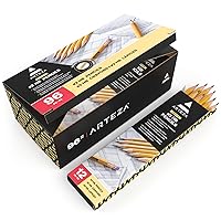 ARTEZA #2 HB Pencils in Bulk, 96 Pack, Pre-Sharpened, Writing Tools with Latex-Free Erasers, Essential for School, Office, Art and Design Environments