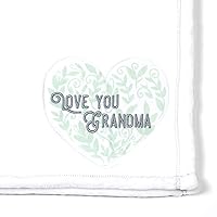 Pavilion - Love You Grandma - Royal Plush 320 GSM Soft Thick Warm Throw Couch Bed Desk Blanket Grandmother Nana Mimi Granny Gift from Granddaughter Grandson Grandkids Present
