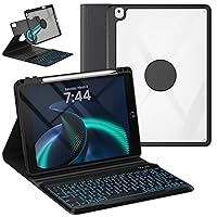 OYEEICE iPad 9th Generation Case with Keyboard - Detachable Wireless Backlit Keyboard, Upgraded Magnetic Cover with Pencil Holder for iPad 9th/8th/7th Gen, iPad Pro 10.5