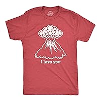 Mens and Womens I Lava You Tshirt Funny Love Volcano Graphic Novelty Tee for Girls and Guys