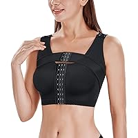 Women Post Surgery Bra Front Closure Compression Tank Top Posture Corrector Shapewear with Breast Support Band