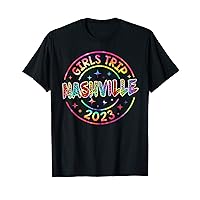 Girls Trip Nashville 2023 Party Squad Tie Dye Leopard T-Shirt