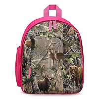 Camo Deer Camouflage Hunting Cute Printed Backpack Lightweight Travel Bag for Camping Shopping Picnic