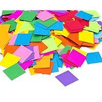 Hygloss Products Mosaic Squares - Bright Cardstock Squares - 1 inch - Great for Arts & Crafts, DIY Projects, Classroom Activities & Much More - 10 Assorted Colors - 2,000 Squares