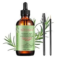 Rosemary Oil for Hair Growth, (60ml) Rosemary Essential Oil for Eyebrow Growth, Skin Care, for Aromatherapy & Diffuser, Hair Loss Treatment Oil for Men & Women, Improve Hair Loss, Nourishes Scalp