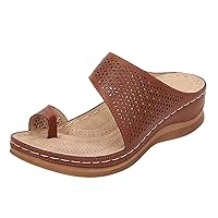 Slippers for Women Indoor Comfy Slip on Platform Flip Flops Roman Large Size Casual Summer Beach Travel Sandals