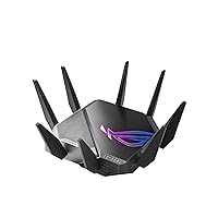 ASUS ROG Rapture GT-AXE11000 Tri-band WiFi 6E Extendable Gaming Router, 6GHz Band, 2.5G Port, Triple-level Game Acceleration, VPN Fusion, Subscription-free Network Security, AiMesh Compatible