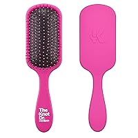 The Knot Dr. for Conair Hair Brush, Wet and Dry Detangler, Removes Knots and Tangles, For All Hair Types, Pink