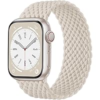 Zedoli Braided Solo Loop Compatible with Apple Watch Band 38mm 40mm 41mm 42mm 44mm 45mm 49mm Women Men, Stretchy Nylon Solace Sport Elastic Strap for iWatch Series 9 8 7 6 5 4 3 2 1 SE Ultra/Ultra 2