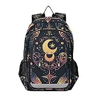 ALAZA Moon Stars Alchemy Witch Laptop Backpack Purse for Women Men Travel Bag Casual Daypack with Compartment & Multiple Pockets