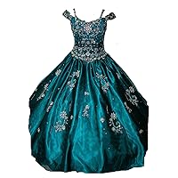 Wenli Spaghetti Strap Off Shoulder Ball Gowns 2019 Girls Pageant Dress