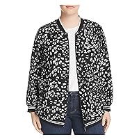 Vince Camuto Womens Zippered Pocketed Bomber Jacket