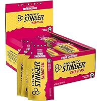 Honey Stinger Organic Fruit Smoothie Energy Gel | Gluten Free & Caffeine Free | For Exercise, Running and Performance | Sports Nutrition for Home & Gym, Pre and Mid Workout | 24 Pack, 26.4 Ounce