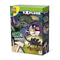 SES Creative - Excavation of Dinosaurs and Skeletons 2 in 1-Stegosaurus, 25094