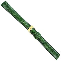12mm Morellato Crocodile Grain Green Padded Leather Ladies Watch Band 751