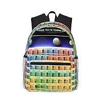 Periodic Table Of Elements Print Backpack For Women Men, Laptop Bookbag,Lightweight Casual Travel Daypack