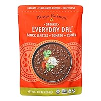 Maya Kaimal Foods - Organic Indian Everyday Dal - Black Lentil 10oz - Fully Cooked with Tomato and Cumin - Vegan - Microwavable - Ready to Eat Meals - Pack of 6
