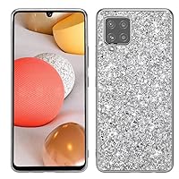 Case for Galaxy A42 5G,Galaxy A42 5G Case,Glitter Sparkly Luxury Light Slim Shockproof Protective Bling Diamond Girls for Women Phone Case for Samsung Galaxy A42 5G (Silver)