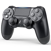 YCCTEAM Wireless Game Controller Compatible with PS 4 Slim with Enhanced Dual Vibration/Analog Sticks/6-Axis Motion Sensor, Compatible with PC/Windows 7/8/10/11 (Black)