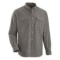Guide Gear Men's Button Up Shirt Long Sleeve Chamois Cotton for Work Or Casual