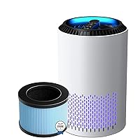 AROEVE Air Purifiers(White) for Home with Two HEPA Air Filter(One Basic Version & One Standard Version) For Smoke Pollen Dander Hair Smell In Bedroom Office Living Room and Kitchen
