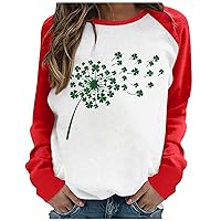 Going Out Sweatshirt for Women Loose Sweatshirt Fit Pullover Tops St Patrick's Day Long Sleeve Holiday T Shirts