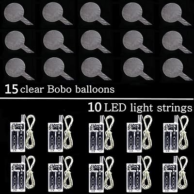 LED Balloons 10 PACKS, 20 Inches Light Up BoboBalloons Helium Style,Glow  Bubble Balloons for Christmas Wedding Birthday Valentines Day Halloween  Party