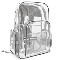 Meister All-Access Clear Backpack - Meets School & Event Security Bag Requirements - Safety Reflective