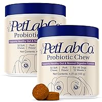 Probiotics for Dogs, Support Gut Health, Diarrhea, Digestive Health & Seasonal Allergies - Pork Flavor - 30 Soft Chews - Packaging May Vary (Value 2-Pack)