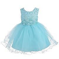 Dressy Daisy Baby-Girls' Floral Beaded Wedding Flower Girl Party Pageant Dresses