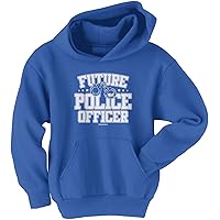 Threadrock Big Boys' Future Police Officer Youth Hoodie Sweatshirt L Royal Blue