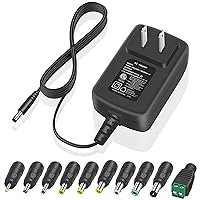 16V 2A 1.5A AC Adapter Power Supply 32W 10 Tips Power Cord ETL Listed Charger for Webcams Monitors Scanners Routers LED Lights