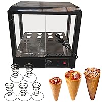 Pizza Cone Machine Conical Maker Full Stainless Steel Pizza Cone Forming Mold Cone shape pizza machine (display warmer, 110V/60HZ)