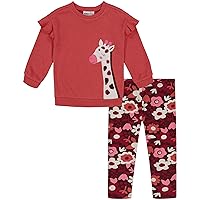 Kids Headquarters Baby Girls 2-piece Fashion Tunic & Legging Set, Everyday Casual Wear, Comfortable Fit2 Pieces Legging Set