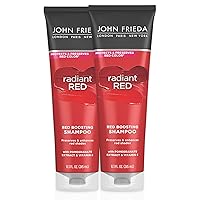 John Frieda Radiant Red Shampoo for Red Hair, Helps Enhance Red Hair Shades, with Pomegranate and Vitamin E, 8.3 oz (Pack of 2)