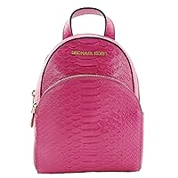Michael Kors 35T7GAYB1E Abbey Extra Small Fuschia Embossed Leather Backpack Crossbody