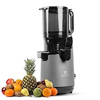 Large Mouth Cold Press Juicer Machine - 200-Watt Slow Masticating Juicer Extractor Easy to Clean, Dishwasher Safe, and BPA-Free Juicer Machines Vegetable and Fruit (Grey)