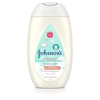 Johnson's Baby CottonTouch Newborn Baby Face and Body Lotion, Hypoallergenic Moisturization for Baby's Skin, Made with Real Cotton, Paraben-Free, Dye-Free, 13.6 fl. oz