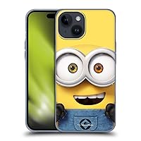 Head Case Designs Officially Licensed Despicable Me Bob Full Face Minions Soft Gel Case Compatible with Apple iPhone 15