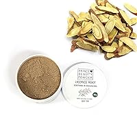 [Korean Herbal Beauty Powder] Prince Natural Beauty LICORICE ROOTS Powder for facial mask (3.17oz / 90g) with 100% Cotton Facial Gauze Mask (10 sheets) 감초 팩 가루