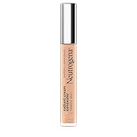 Neutrogena Healthy Skin Radiant Brightening Cream Concealer with Peptides & Vitamin E Antioxidant, Lightweight Perfecting Concealer, Brulee Light/Medium 01 cool undertones, 0.24 oz