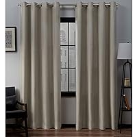 Loha Linen Grommet Top Curtain Panel Pair, 54