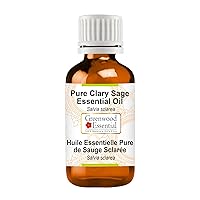 Pure Clary Sage Essential Oil (Salvia sclarea) Steam Distilled 15ml (0.50 oz)